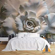 3d Clay Flower Wallpaper Canvas And