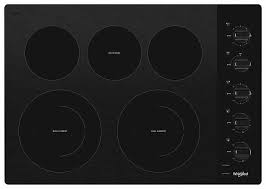 whirlpool wce77us0hb 30 inch electric ceramic glass cooktop with two dual radiant elements black