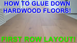 how to install glue down hardwood floor