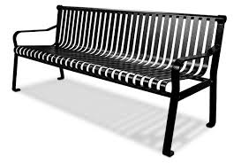 Commercial Steel Outdoor Bench With