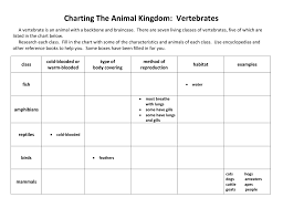 Charting The Animal Kingdom Vertebrates
