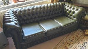 green leather chesterfield c