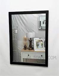 Black Wood Frame Wall Mirror Modern