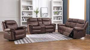 laredo brown reclining sofa loveseat