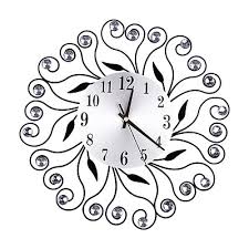 Flower Diamond Round Quartz Clock