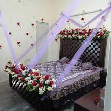 wedding night bed decoration at rs