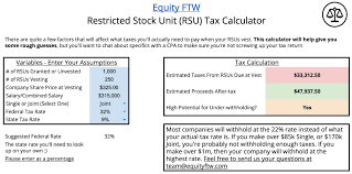 restricted stock unit rsu tax