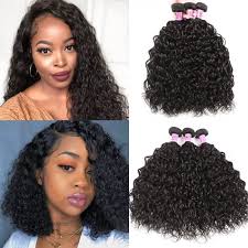 Unice Hair Icenu Series 3 Bundles Water Wave Hair With 4 4 Lace Closure 100 Virgin Human Hair