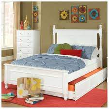 white queen trundle captain bed with