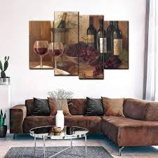 Here you'll find wall art that paints any scene you'd like from the comfort of your home bar. Vintage Red Wine Multi Panel Canvas Wall Art Elephantstock