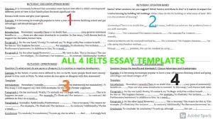 ielts task 2 all essay template easy