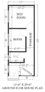 11x29 2 Bedroom House Plans Ii Small 2