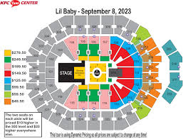 seating charts kfc yum center