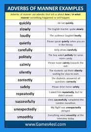 These adverbs can also function as adjectives. Adverb Examples And Adverb Example Sentences Games4esl