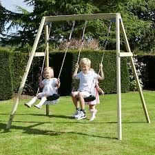 rebo active range wooden garden swing