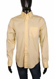 Details About Gant Mens Shirt Tailored Cotton Yellow Size M