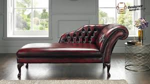 chesterfield chaise lounge antique rust