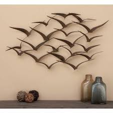 Metal Birds In Flight Wall Sculpture