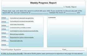     f    Our author has been published School Academic progress report  template sample    