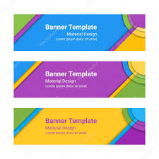 material design banners set of modern