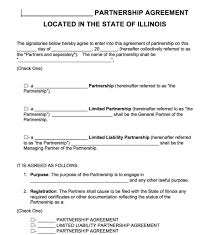 Free Illinois Partnership Agreement Template Pdf Word