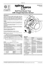 ift14 ball float steam trap with