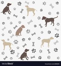dogs paw print and bone royalty free vector