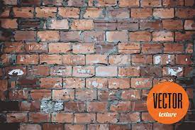 vector unplastered brick wall texture