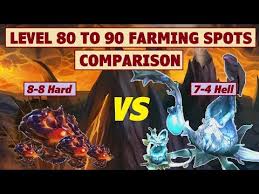 Kings Raid Level 80 To 90 Exp Farming Spots Comparison