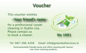 carpet cleaning voucher green leaf