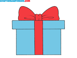 how to draw a gift box easy drawing