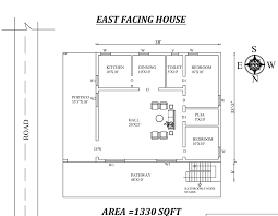 Perfect 2bhk East Facing House Plan