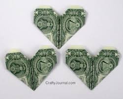 For this money heart, we will start with the back of the bill. Dollar Bill Shamrock