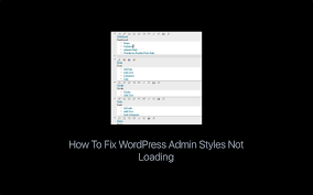 fix wordpress admin styles not loading
