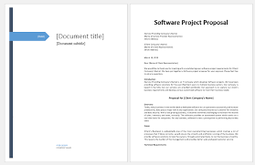 Software Project Proposal Templates For Ms Word Proposal