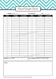 Printable Weight Loss Tracker Unique Health And Fitness