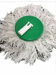 iron round green cotton mop for floor