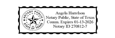 texas notary pre inked expiration st