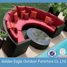 modern rattan outdoor half round