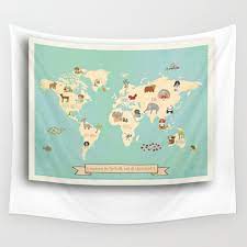 global compassion world map wall art on