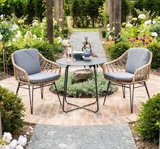 garden bistro set with 2 country rope