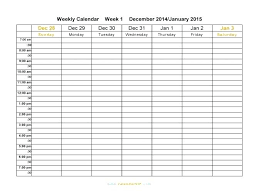 Weekly Blank 6 Week Calendar Schedule Sun Te One With Times Free Tes