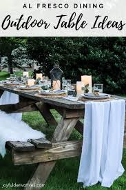 There are many dinner party table settings ideas but we have selected some unique for you. Lovely Outdoor Table Decor For A Dinner Al Fresco Joyful Derivatives