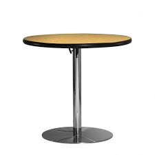 Yellow Cafe Table With Chrome Hydraulic