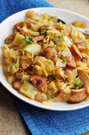 southern fried cabbage with sausage