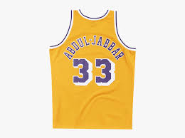 The lakers community on reddit. Los Angeles Lakers Kareem Abdul Jabbar 84 85 Home Swingman Magic Johnson Retro Jersey Hd Png Download Kindpng