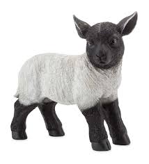 standing lamb suffolk sheep resin