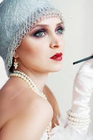 young flapper woman stock photo by