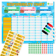 D Fantix Magnetic Responsibility Chart Chore Chart For Multiple Kids My Star Reward Chart For Toddlers Encourage Responsibility And Good Behavior