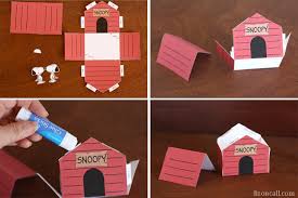 Printable Snoopy Dog House Kid Craft